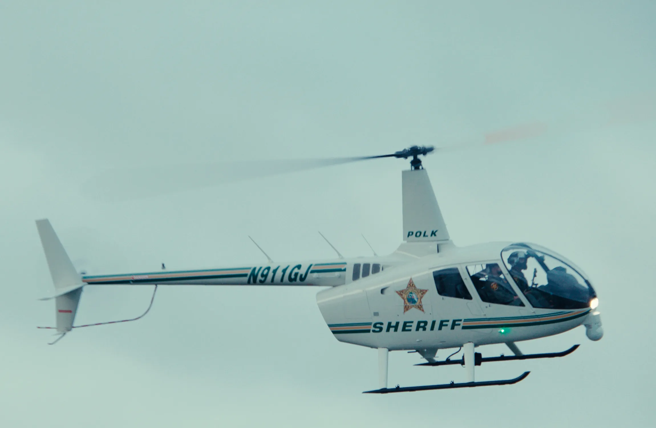A police helicopter